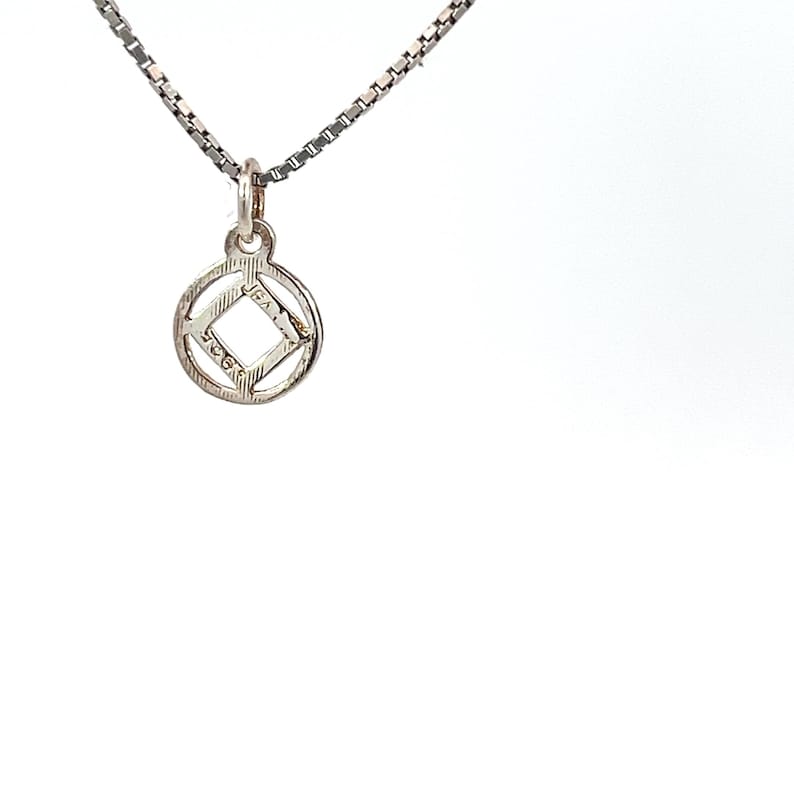 Narcotics Anonymous Sterling Silver, NA Symbol Pendant, Chain Sold Separately image 3