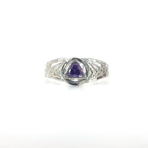 AA Ring,AA Symbol Ring with AA Cz Stone Triangle,Sterling Silver, Sobriety Gift, Sober jewelry