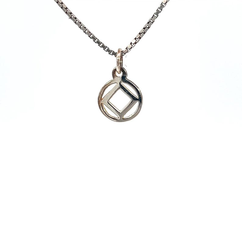 Narcotics Anonymous Sterling Silver, NA Symbol Pendant, Chain Sold Separately image 1