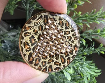 Zebra with Gold and Violet CZ Bling AA Recovery Chip | Custom made Medallion For Sobriety | Timeless Collection