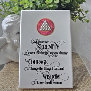 AA Recovery Plaque: Serenity Prayer, Timeless Medallion