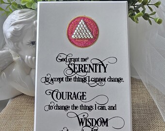 AA Recovery Plaque: Serenity Prayer, Timeless Medallion