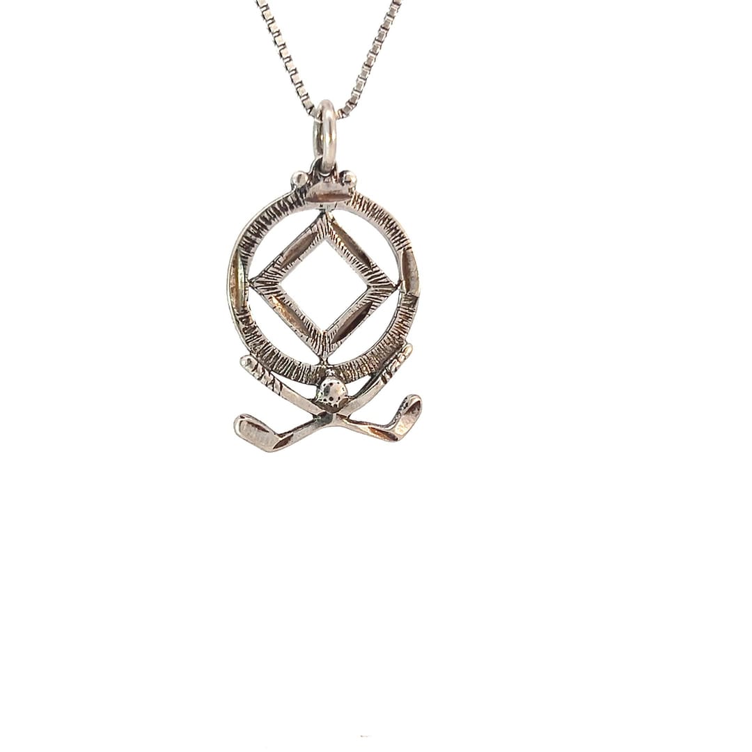Anonymous Chain NA Narcotics Anonymous Jewelry, Symbol Pendant, Sterling Silver Chain ...