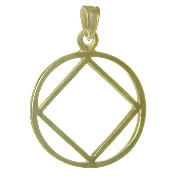 Narcotics Anonymous Style 1076 14k Gold Na Symbol Pendant Etsy