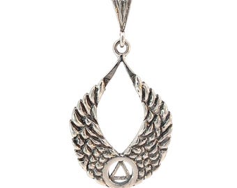 Alcoholics Anonymous, Recovery Jewelry, Sobriety Gift, Sobriety, AA pendant, Recovery Gift, Sobriety Jewelry, Recovery Chain Sold Separately