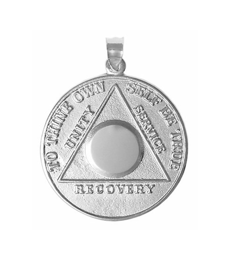 Alcoholics Anonymous Sterling Silver, Large Recovery Medallion, Blank ...