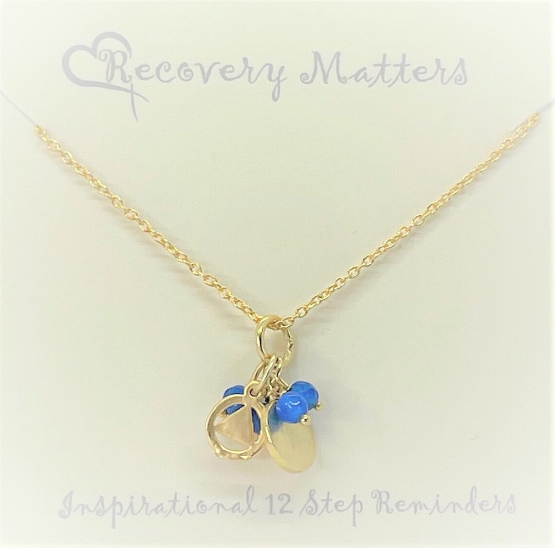 Aa Chain Alcoholics Anonymous Gold-toned Necklace With AA Symbol by - Etsy