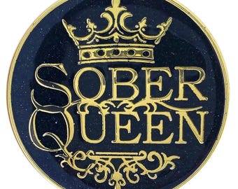 AA Recovery Medallion - Sober Queen