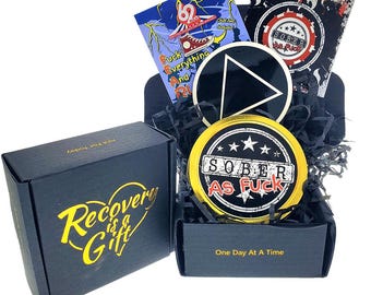 The "Sober As Fuck" Recovery Celebration Value Gift Box 3x3