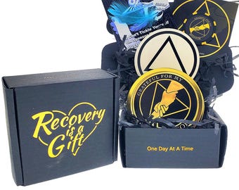 The "Grateful for My Sponsor" Recovery Celebration Value Gift Box 3x3