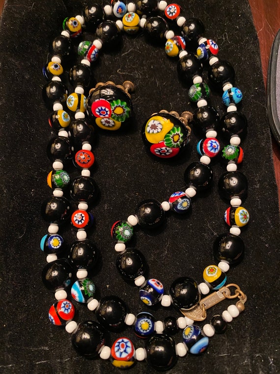 Miriam Haskell - Signed - Black Venetian Glass Be… - image 10