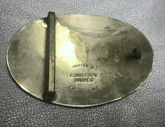 Vintage Silver belt buckle By Irvine Comstock Sil… - image 3
