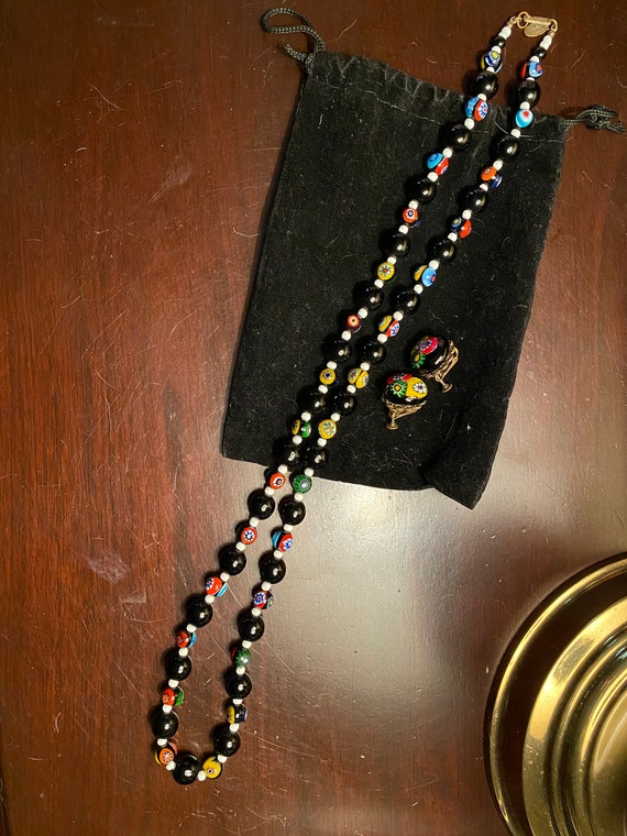 Miriam Haskell - Signed - Black Venetian Glass Be… - image 9