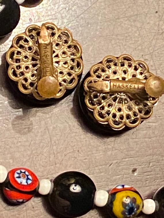 Miriam Haskell - Signed - Black Venetian Glass Be… - image 7