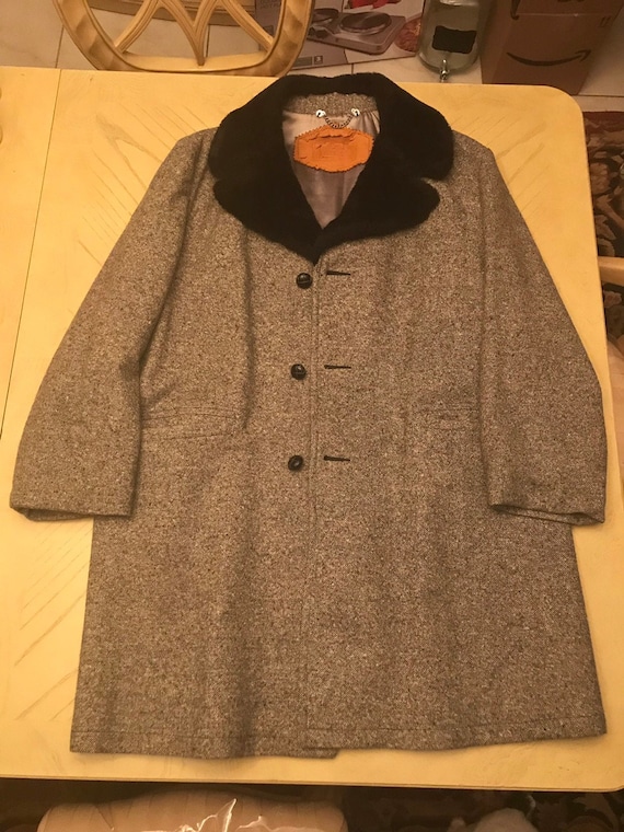 Mens Woolrich Faux Fur Collar Coat - Size 46 - image 1