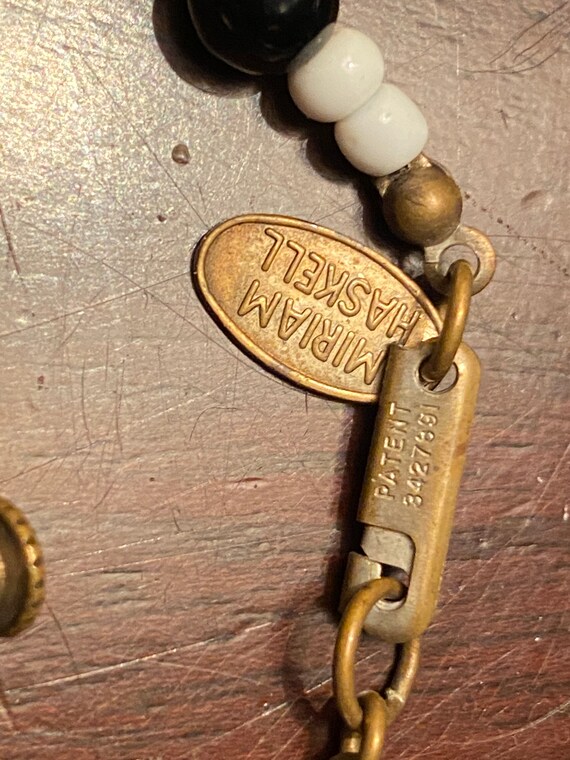 Miriam Haskell - Signed - Black Venetian Glass Be… - image 4