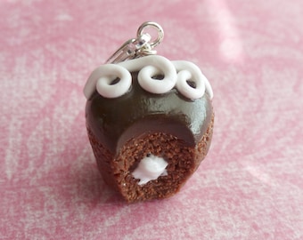 Breloque pour cupcakes en pâte polymère faite main : bijoux culinaires miniatures