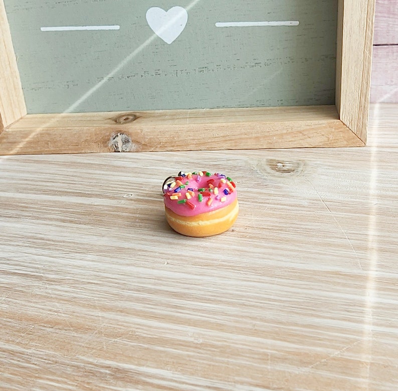 Donut Charm Handmade Jewelry Polymer Clay Jewelry Charms Pendants Handmade Gifts image 6