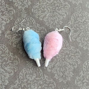 handmade cotton candy earrings/hypoallergenic earrings