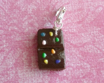 Cosmic Brownie Food Charm Miniature Food Polymer Clay Food Charms