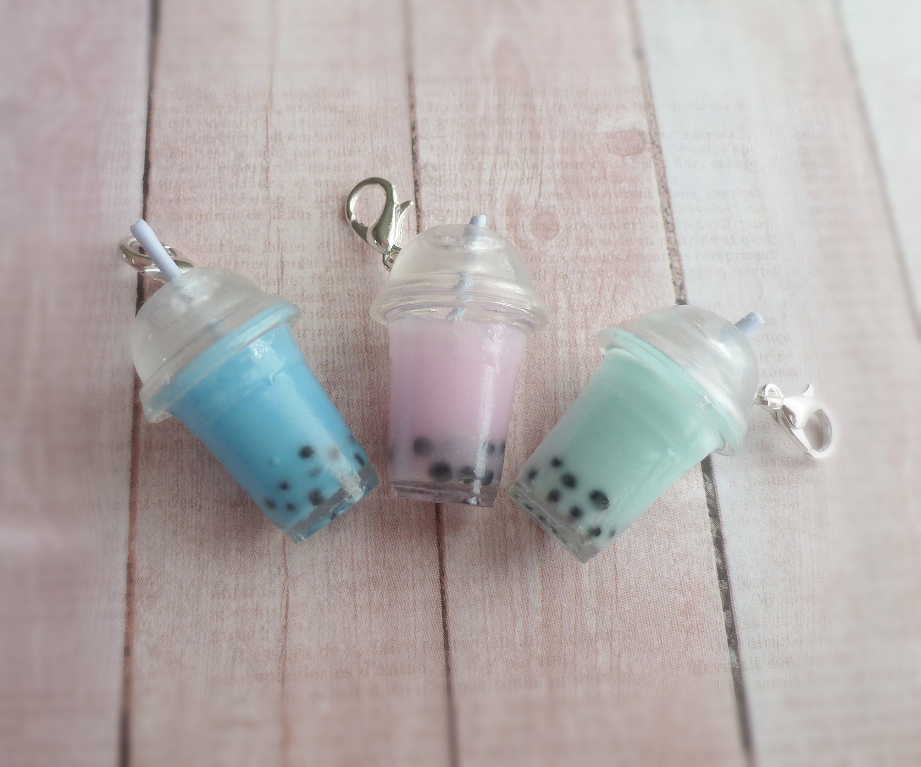 Bubble Tea Charm Miniature Food Jewelry Polymer Clay Resin Etsy