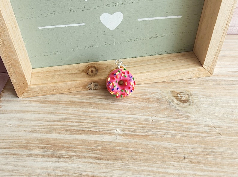 Donut Charm Handmade Jewelry Polymer Clay Jewelry Charms Pendants Handmade Gifts image 2