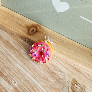 Donut Charm Handmade Jewelry Polymer Clay Jewelry Charms Pendants Handmade Gifts image 3