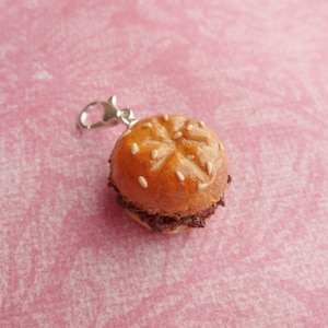 Sloppy Joe Miniature Food Jewelry Polymer Clay Jewelry Clay Charms Food Charms Stitch Markers Handmade Jewelry