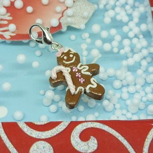 handmade gingerbread woman christmas charm