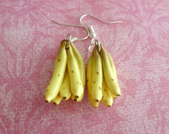 banana earring/banana jewelry/polymer clay earrings