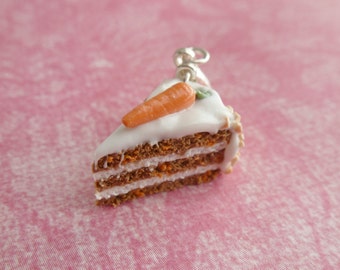 Carrot Cake Miniature Food Jewelry Charms Gifts for Her Polymer Clay Charms Charm Bracelet