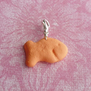 Goldfish Cracker Charm Miniature Food Jewelry Polymer Clay Jewelry Stitch Marker Handmade Jewelry
