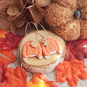 Sweater Weather Earrings,Fall Jewelry,Handmade Jewelry,Polymer Clay Earrings