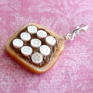 handmade toast charm/polymer clay jewelry