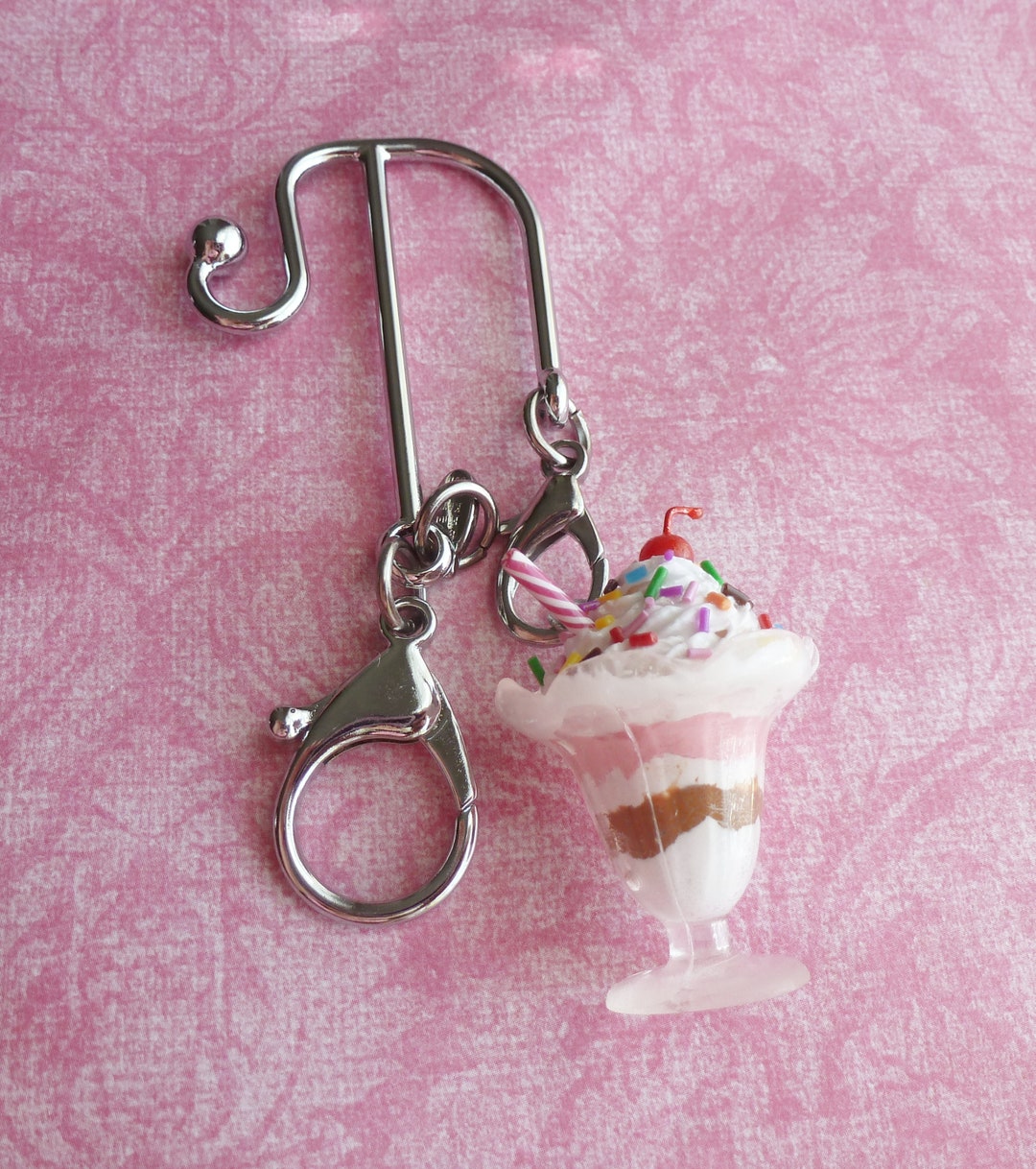 Purse Key Hook Purse Key Finder Miniature Food Jewelry Polymer Etsy