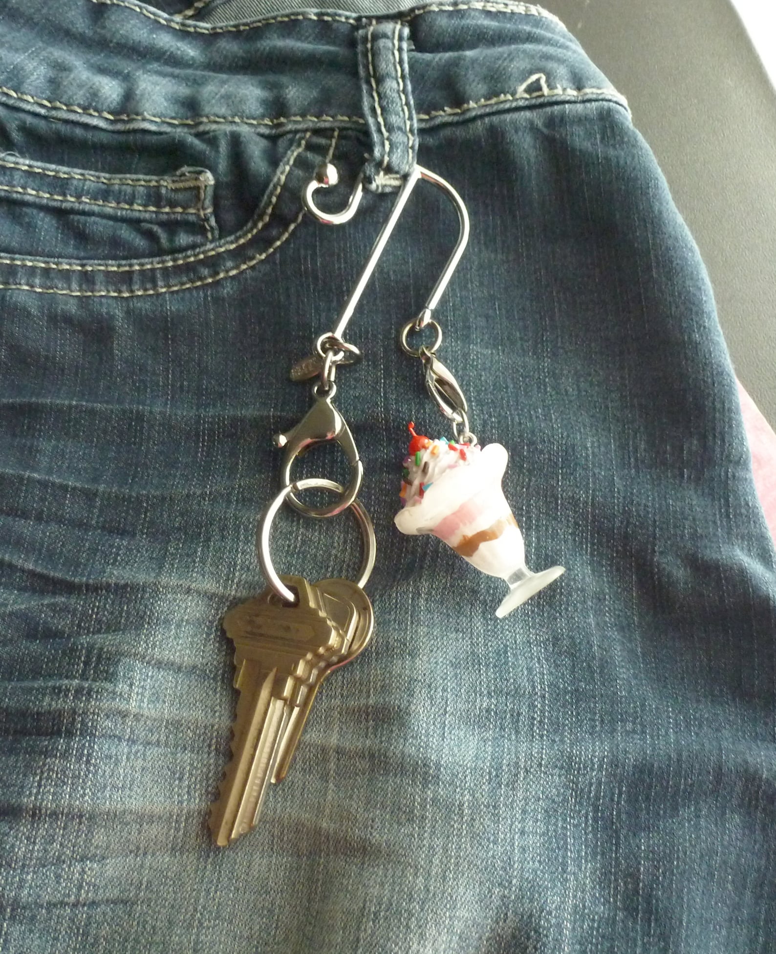 Purse Key Hook Purse Key Finder Miniature Food Jewelry Polymer Etsy