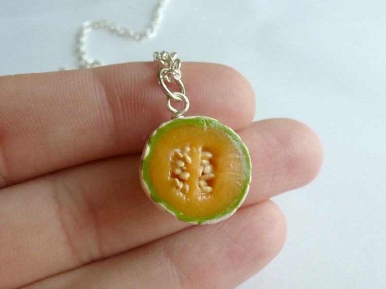 Cantaloupe Miniature Food Jewelry Fruit Jewelry Gifts for Her Etsy