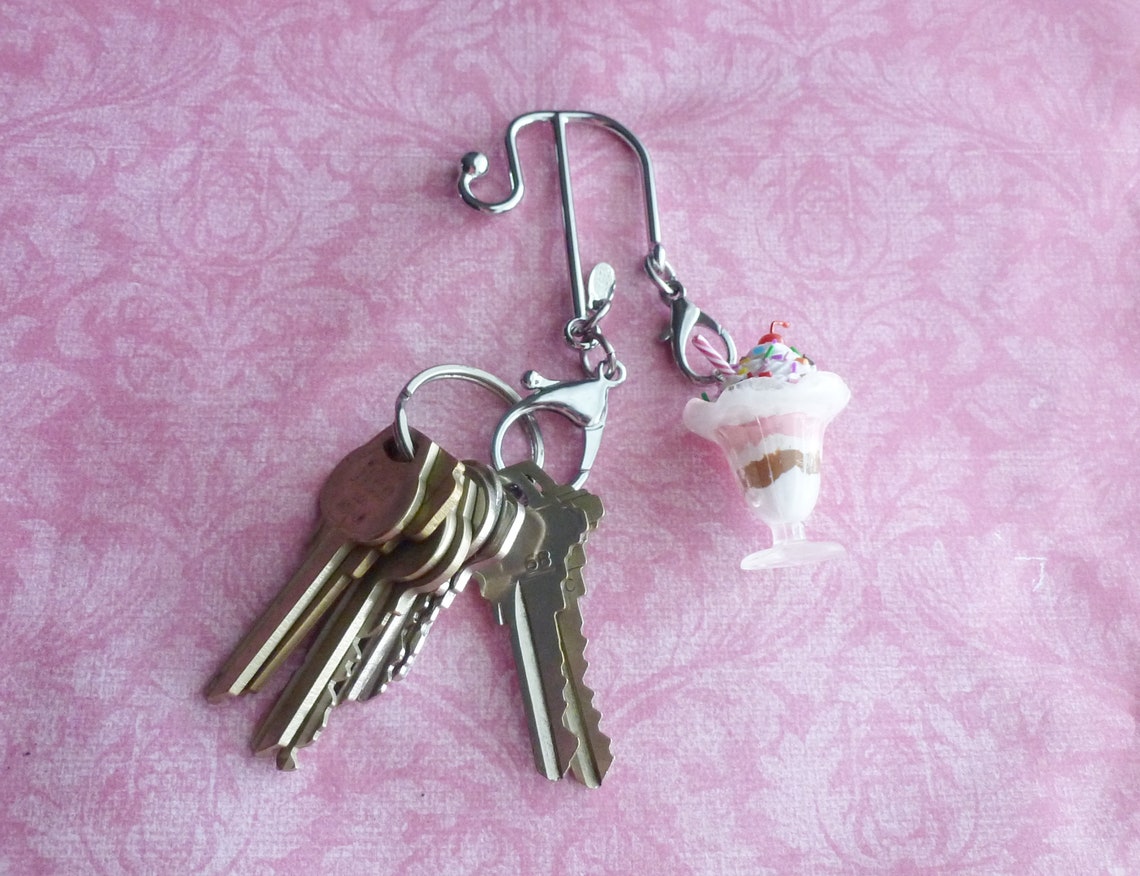Purse Key Hook Purse Key Finder Miniature Food Jewelry Polymer Etsy