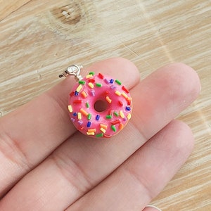 Donut Charm Handmade Jewelry Polymer Clay Jewelry Charms Pendants Handmade Gifts image 5