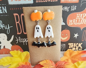 halloween sugar cookie earrings/handmade earrings/hypoallergenic
