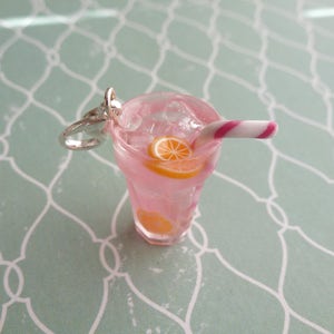 Pink Lemonade Miniature Food Charms Gifts for Her Lemonade Charm Polymer Clay Charms