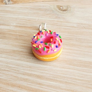 Donut Charm Handmade Jewelry Polymer Clay Jewelry Charms Pendants Handmade Gifts image 1