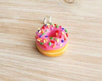 Donut Charm Handmade Jewelry Polymer Clay Jewelry Charms Pendants Handmade Gifts