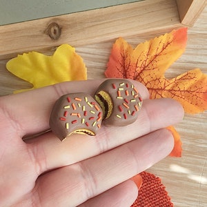 Fall Snack Cake Earrings,Miniature Food Jewelry,Handmade Polymer Clay Jewelry