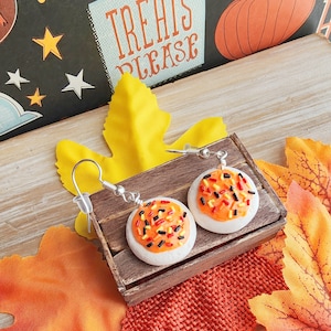 halloween sugar cookies/handmade polymer clay earrings