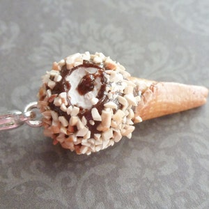 Ice Cream Cone Charm Miniature Food Jewelry Polymer Clay Ice Cream Handmade Charms image 2