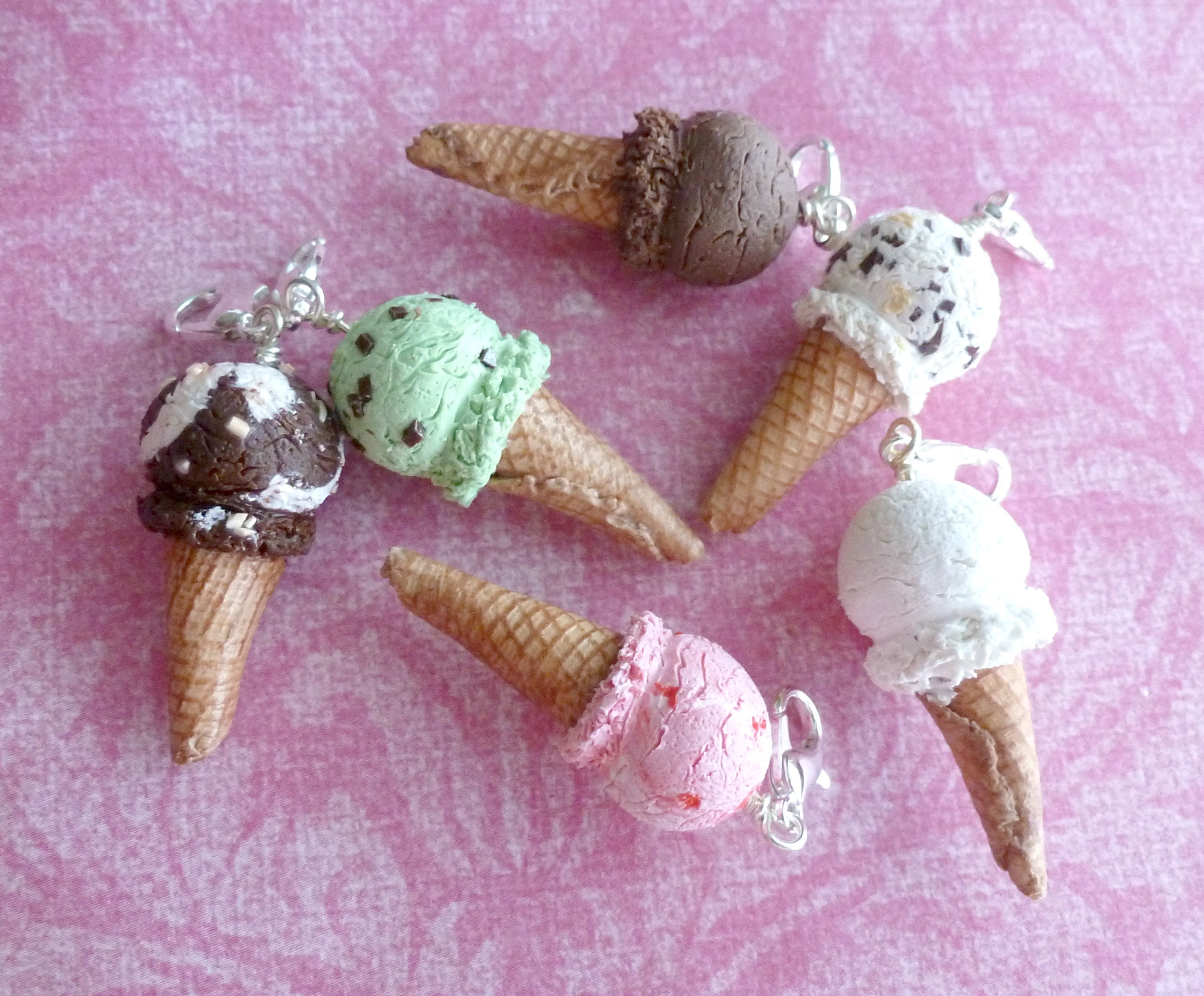  Hicarer 48 Pieces Resin Ice Cream Cup Charms Pendants