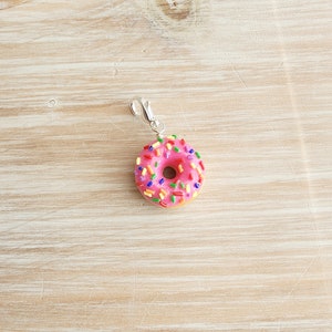 Donut Charm Handmade Jewelry Polymer Clay Jewelry Charms Pendants Handmade Gifts image 4