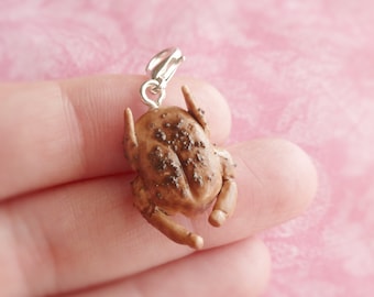 Thanksgiving Turkey Charm: Miniature Polymer Clay Food Jewelry