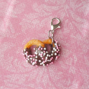 Schokolade Brezel Charme Miniatur Essen Schmuck Polymer Clay Schmuck handgemachter Schmuck